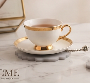 Sous-verre en résine grise fait main de qualité supérieure, élégant, pour tasses à thé, à café et décoration de table quotidienne - Product Image 6