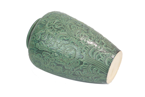 Wholesale <b>Ceramic</b> <b>Vases</b> Oleaster Shape Floor <b>Vase</b> <b>Ceramic</b> <b>Vases</b> Imitative-antique with Brown Chrysanthemum Patterns Blue Glaze - Product Image 6
