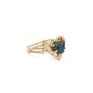 Apatite Mohave <b>Turquoise</b> Heart Shape 18K Gold Plated <b>Ring</b> , Jewelry For Women Gift For Her - Product Image 2