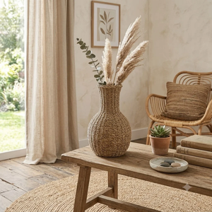 Jarrón decorativo rústico hecho a mano con hierba marina natural, jarrones de alta calidad para decoración del hogar, venta al por mayor desde Vietnam - Product Image 4