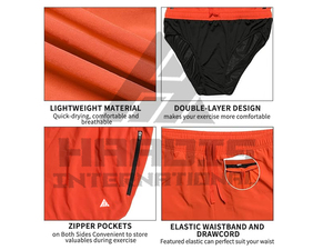 Sport Double Layer Mens Shorts Gym Workout <b>Running</b> Training Shorts Quick Dry Cycling Breathable Men Shorts - Product Image 5