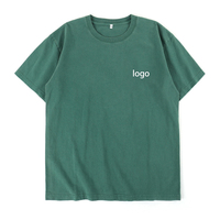 Kaos Pria Oversize Warna Krem Katun Lengan Pendek O-Neck Kasual Warna Solid Rajutan Jersey Regular Fit