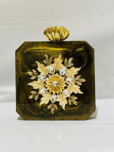 Bolsos de Mano de Resina Vintage Personalizados con Cierre de Cremallera y Flores para Bodas Reales, Diseño Elegante para Mujer, Colores Personalizados - Product Image 5