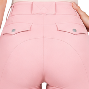 Pantalones de equitación para mujer, color rosa claro, cintura alta, elásticos, leggings para montar a caballo, pantalones de entrenamiento profesionales con bolsillo - Product Image 5