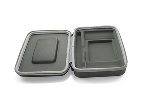 Grand étui de transport carré en EVA de voyage écologique personnalisé avec fermeture à glissière pour produits numériques fabriqués sur PC. - Product Image 3