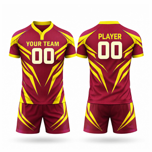 Maillot de sport respirant pour homme, nouveau design imprimé par sublimation, avec short, 100 % polyester, vente en gros - Product Image 2