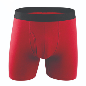 Calzoncillos Boxer Deportivos de Color Sólido para Hombre, Transpirables, Talla Grande, Sin Costuras, de Seda de Hielo, Finos, de Algodón Orgánico Suave, Cintura Media, con Spandex - Product Image 3