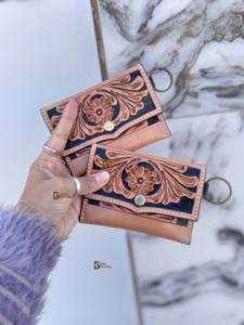 Nouvelle bourse à monnaie de petite taille, sculptée à la main par un designer, élégante, multi-usages, en cuir western, design magnifique, vente chaude - Product Image 5