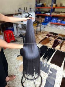 Perruques et extensions de cheveux humains bruts Vietnam Super Double Drawn de 8 à 30 pouces avec tissage frontal complet Perruques et extensions de cheveux humains droits et osseux - Product Image 2