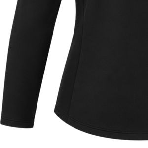 Jack and Jill Women <b>Black</b> Quarter Zip Pullover <b>Long</b> Sleeve Stand Collar Lightweight Performance Casual Activewear <b>Top</b> - Product Image 6
