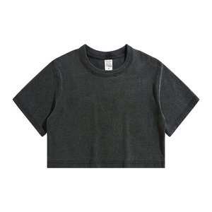 T-shirt court pour femme, tricoté, à manches courtes, coupe classique, respirant, séchage rapide, pour yoga et gym, avec logo personnalisé OEM, vente en gros - Product Image 5
