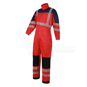 Combinaison de travail de sécurité pour hommes, résistante aux intempéries, respirante, à séchage rapide, en polyester, réfléchissante, haute visibilité - Product Image 4