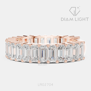 Bague de fiançailles en or blanc 14 carats avec diamant de laboratoire taille baguette 2,38 carats, pierres latérales, bague de mariée, certifiée IGI, bijoux fins - Product Image 3
