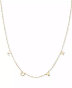 Lettera d'amore 18 "collana di dichiarazione in oro 10k | Machy's - Product Image 1