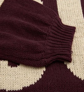 Varsity College Style Knit Sweater Oversized Soft Knit <b>Jumper</b> <b>Warm</b> Elegant Pullover for Winter Season Collection Breathable - Product Image 6
