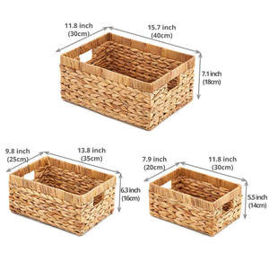 Water Hyacinth Laundry Storage <b>Basket</b> Wholesale Handmade Woven Storage <b>Hamper</b> Vietnam Manufacturer - Product Image 3