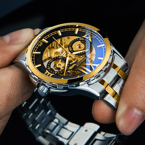 Elegante Reloj Mecánico Automático de Lujo para Hombre, Esfera con Puntero Luminoso, Caja de Aleación, Resistente al Agua 30M, para Uso Casual y de Negocios - Product Image 5