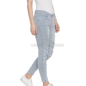 Nouveau style de pantalon en jean pour femme, usage extérieur, meilleure qualité, couleur unie, prix abordable - Product Image 2