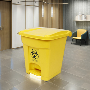 Foot Pedal <b>Square</b> Pressing Type Eco-Friendly Open Top Plastic <b>Bin</b> for Hospital Home Kitchen Office & Hotel Use - Product Image 1