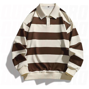 Camiseta Polo de Manga Larga de Alta Calidad, Sudadera con Logotipo Personalizado, Prenda Informal de Tela Gruesa, Cuello Camisero, Estilo Rugby - Product Image 6