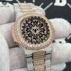 Reloj Mecánico de Lujo Charm de Acero Inoxidable, Caja de 40 mm, Esfera de Cristal Analógica, Cierre de Botón de 20 mm, Resistente al Agua 10 Bar, Moderno - Product Image 5