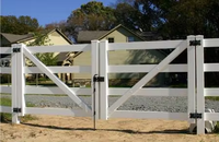 Clôture pour chevaux en PVC/vinyle, sécurisée, pour obstacles de saut, pour enclos, économique, écologique, imperméable, personnalisable, à 2, 3 ou 4 rails