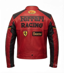 Veste de course en cuir de vachette professionnelle pour homme, sur mesure, pour la conduite sur circuit, avec protection dorsale niveau 2 CE - Product Image 2
