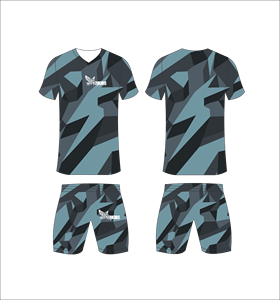Conjunto de Uniforme de Fútbol Sublimado Personalizado, Patrón de Mármol Verde, Transpirable, de Secado Rápido, Jersey de Fútbol para Equipo, Pantalones Cortos, para Hombres, Niños y Jóvenes - Product Image 2