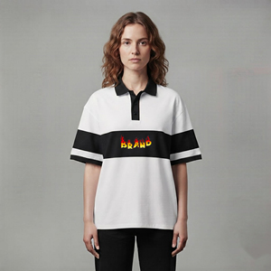 Polo de Mujer Personalizado en Color Sólido, Tejido de Punto, Logotipo Bordado Personalizado, Ropa Urbana Hip Hop, Cómodo - Product Image 1