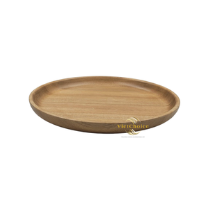 Assiette en bois massif de qualité supérieure, assiette à dîner en bois naturel pour la cuisine et la salle à manger - Product Image 3