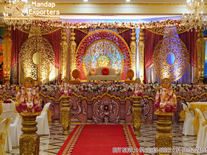 Dreamy Grand Wedding Window Style Stage Set Magnífico evento Boda Recepción Escenario Decoraciones - Product Image 2