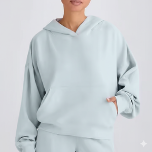 Sweat-shirt à capuche oversize pour femme, tendance hiver, décontracté, doux, chaud, coupe ample, manches longues, style streetwear - Product Image 1