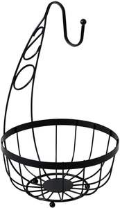 Cesta de Frutas de Alambre de Hierro Más Vendida, Cestas Decorativas Redondas de Lujo con Acabado Negro para Mesa, Cestas de Almacenamiento Decorativas de 2 Niveles - Product Image 5