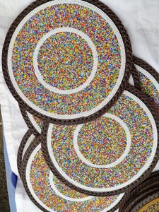Handmade Beaded <b>Table</b> <b>Placemats</b> with Leather | African Beaded Dining | Heat-Resistant & Durable - Product Image 4