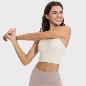 บราซิปแบบสั่งทำปี 2026 เป็นมิตรกับสิ่งแวดล้อม สายปรับได้ แผ่นรองถอดออกได้ น้ำหนักเบา แห้งเร็ว ระบายอากาศดี ผ้าริบไร้ตะเข็บ สำหรับโยคะ - Product Image 4