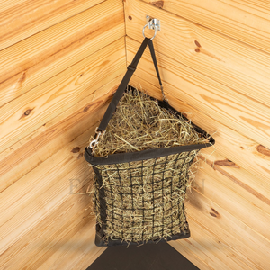 Slow Feed Horse Hay Bag Adjustable Strap Nylon Equestrian Feeding Bag with Front Hole for Stable and Trailer Use - Product Image 2