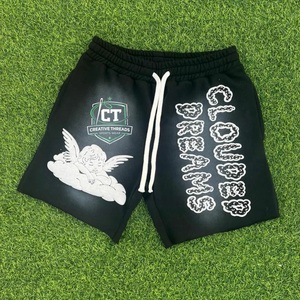 Custom High Quality Summer Screen Print Logo <b>Shorts</b> Heavyweight 400 Gsm Drawstring Grey Cotton Terry Men's Cargo Running <b>Shorts</b> - Product Image 4