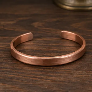Brazalete de Cobre de Diseño, Brazalete Ajustable de Cobre, Brazalete de Cobre Hecho a Mano, Colección de Joyería Tradicional Kada - Product Image 1