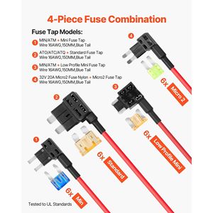 Porte-fusible à lame ATO ATC ATM 12V, 24 pièces, pour voiture, fusible de haute qualité - Product Image 5