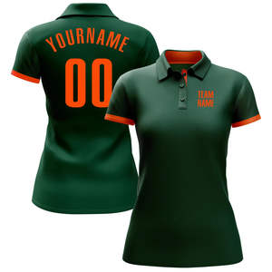 Polo de Golf Personalizado Verde Naranja de Alto Rendimiento para Hombre y Mujer con Logotipo Impreso y Bordado Anti-Pilling - Product Image 4