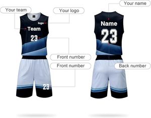 Conjunto de Uniformes de Baloncesto Personalizados - Nombre, Número y Logotipo del Equipo Personalizables - Uniformes de Baloncesto para Hombres, Mujeres, Jóvenes y Niños - Product Image 2