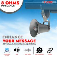 D0100HXJ9GT Haut-parleur cornet de 9 pouces 200W 8 Ohm mural pour système de sonorisation intérieur/extérieur, audio puissant mono en plastique