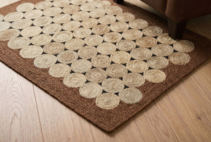 <b>Large</b> Handmade Braided Organic Jute Bohemian Geometric Pattern Eco-Friendly Floor <b>Rug</b> for Living Room - Product Image 6
