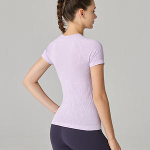 Quick Dry Loose Summer Fitness Women's Short Sleeve <b>T</b>-<b>shirt</b> Refreshing Cooling Feel Sweat Wicking Training <b>Yoga</b> - Product Image 3