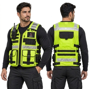 Chaleco de Seguridad para Hombre, Chaleco de Trabajo Industrial Personalizado con Paneles Reflectantes, Tela Transpirable, Alta Visibilidad, Ajuste Cómodo, Ropa de Trabajo para Exteriores - Product Image 5