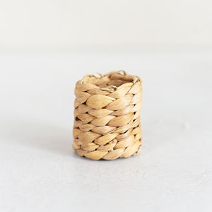 Anneau de serviette bohème en jacinthe d'eau, rond, tissé à la main, boucle de nappe couleur naturelle, surface lisse, pour fêtes et événements, vente en gros - Product Image 6