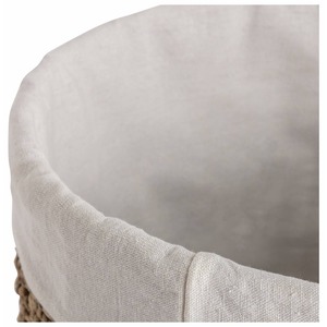 Ensemble de 2 paniers de rangement doublés de jonc de mer - Paniers de rangement naturels faits à la main, vente en gros, écologiques, fabriqués au Vietnam - Product Image 4