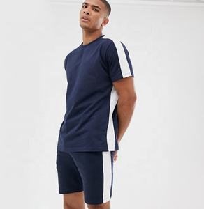 Conjunto de camiseta y pantalones cortos para hombre, conjunto de pantalones cortos con logotipo personalizado, conjunto de verano - Product Image 3