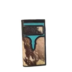 Nouveauté Portefeuille long unisexe en cuir de vachette fait main avec blocage RFID, fermeture à pression, usage quotidien, style vintage - Product Image 1