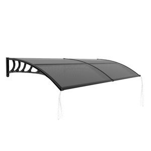 Tettoia per Finestra 40x80 Pollici, Protezione UV Esterna, Drenaggio Pioggia e Neve, Illuminazione LED per Ingresso Casa Residenziale - Product Image 2
